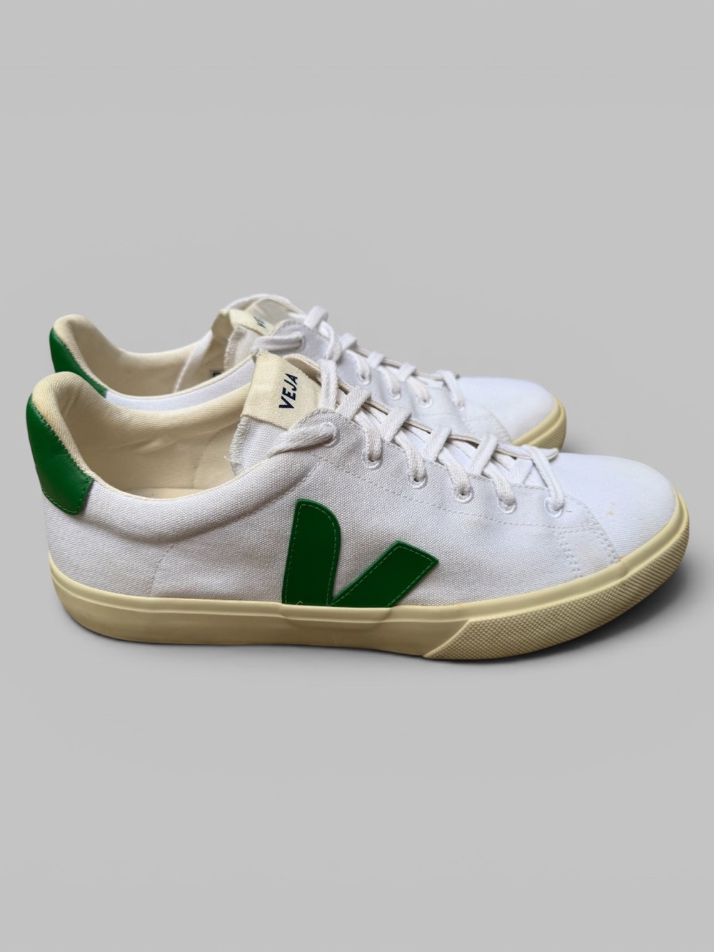 Veja Campo White Emeraude Canvas Sneakers